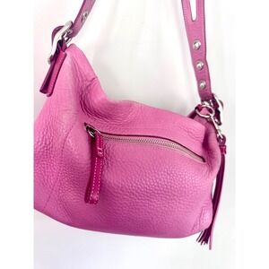 Vintage Coach Soho Two-Tone Pink Pebbled Slouchy Leather Hobo Bag Y2K